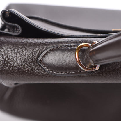 Hermes Taurillon Clemence Kelly Retourne 35 Chocolate 10 of 38