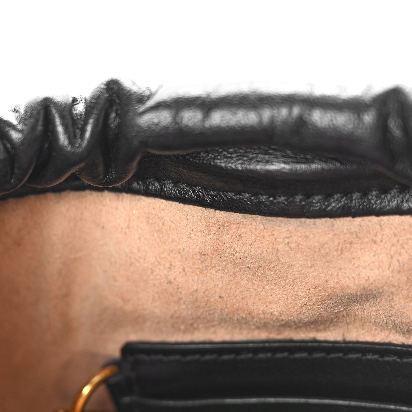 Calfskin Matelasse Mini GG Marmont 2.0 Bucket Bag Black