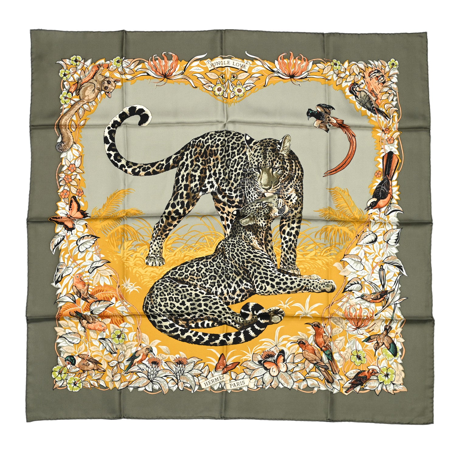 Hermes Silk Jungle Love Scarf 90 1 of 4