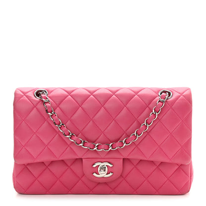 Chanel Lambskin Quilted Medium Double Flap Pink 1 of 17
