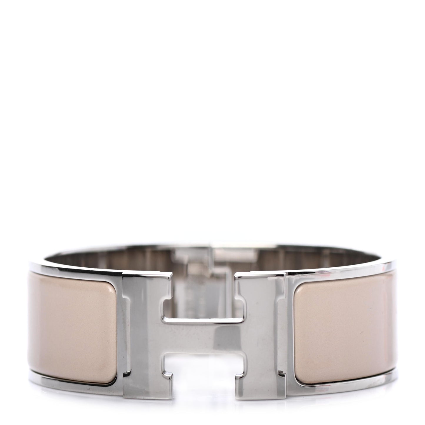 Enamel Wide Clic Clac H Bracelet PM Beige Rose