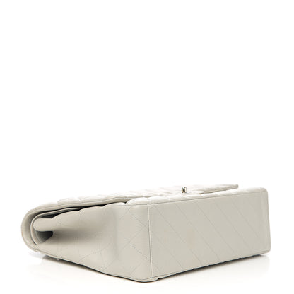 Chanel Calfskin Quilted Maxi Double Flap Light Grey 3 of 13