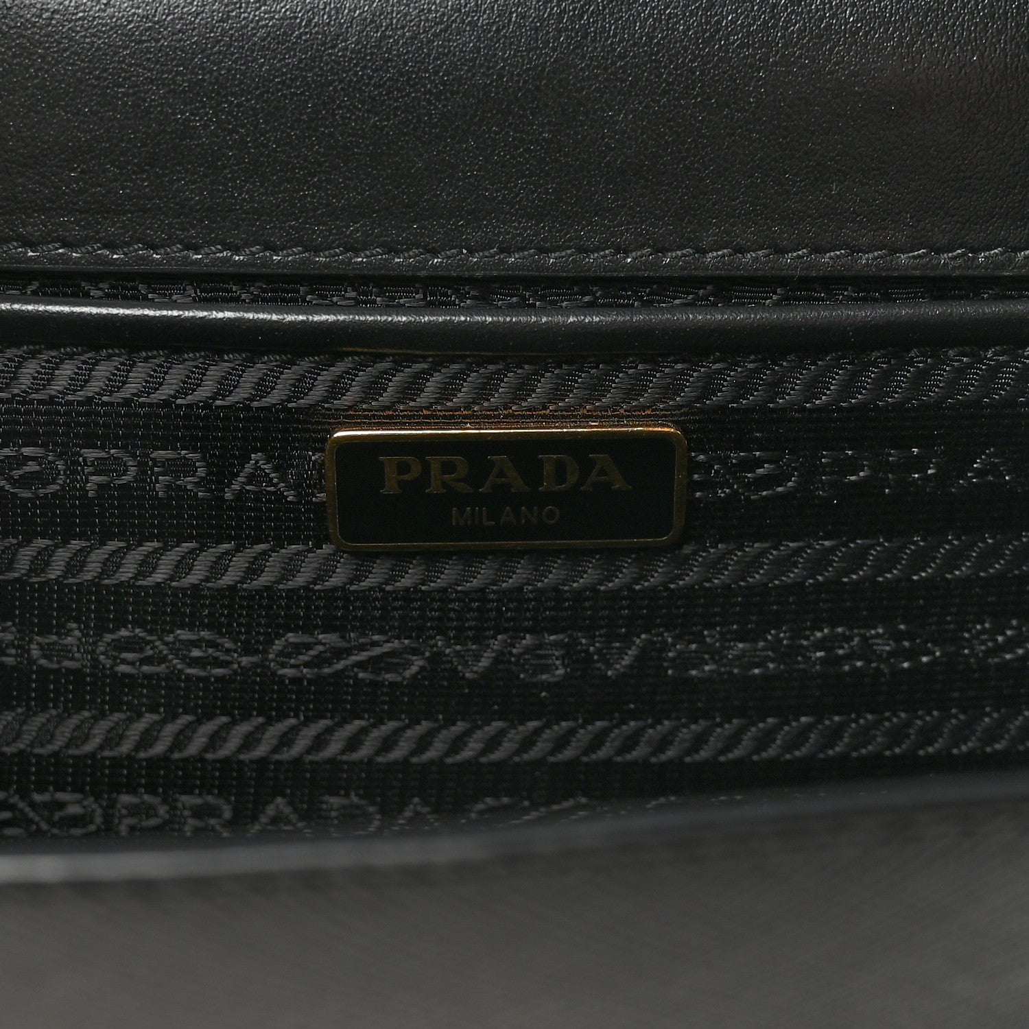 Prada Saffiano Chain Shoulder Bag Black 6 of 9