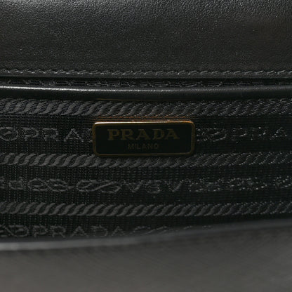 Prada Saffiano Chain Shoulder Bag Black 6 of 9