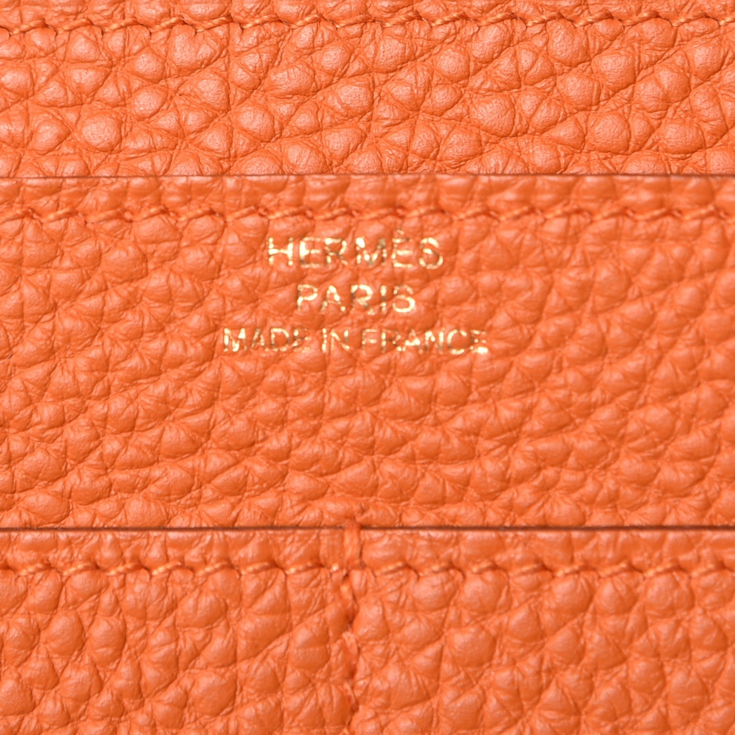 Hermes Togo Dogon Duo Wallet Orange 9 of 10