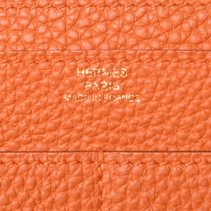 Hermes Togo Dogon Duo Wallet Orange 9 of 10