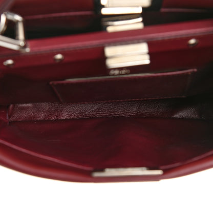 Fendi Nappa Mini Peekaboo Iconic Satchel Bordeaux 6 of 19
