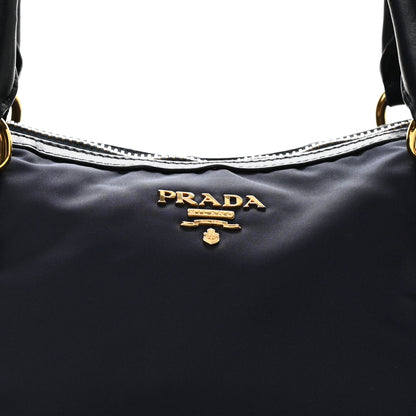 Prada Tessuto Nylon Soft Calf Tote Baltico 8 of 13