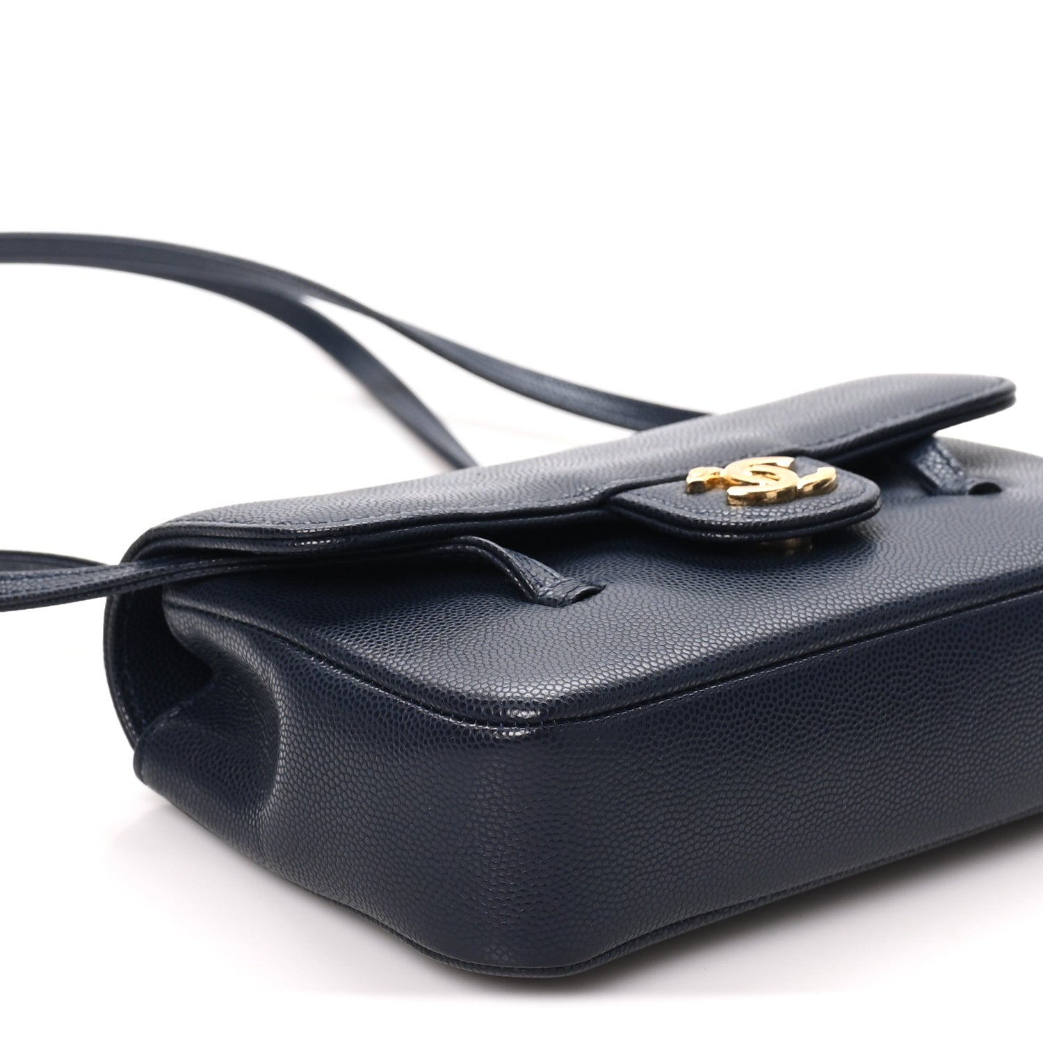 Chanel Shiny Caviar Mini Preppy Coco Shoulder Bag Dark Blue 8 of 10