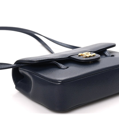 Chanel Shiny Caviar Mini Preppy Coco Shoulder Bag Dark Blue 8 of 10