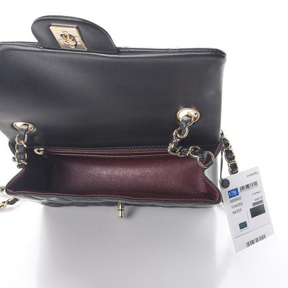 Chanel Lambskin Quilted Mini Rectangular Flap Black 5 of 8