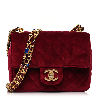 Chanel Velvet Enamel Mini Flap Red 1 of 12