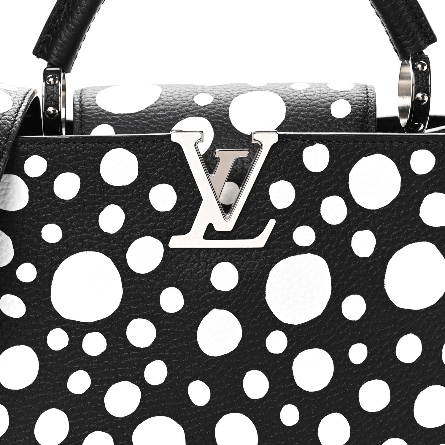 Louis Vuitton LV X YK Taurillon Capucines BB Black White 8 of 10