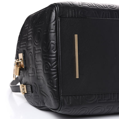 Louis Vuitton Calfskin Embossed Speedy Cube 30 Black 6 of 9