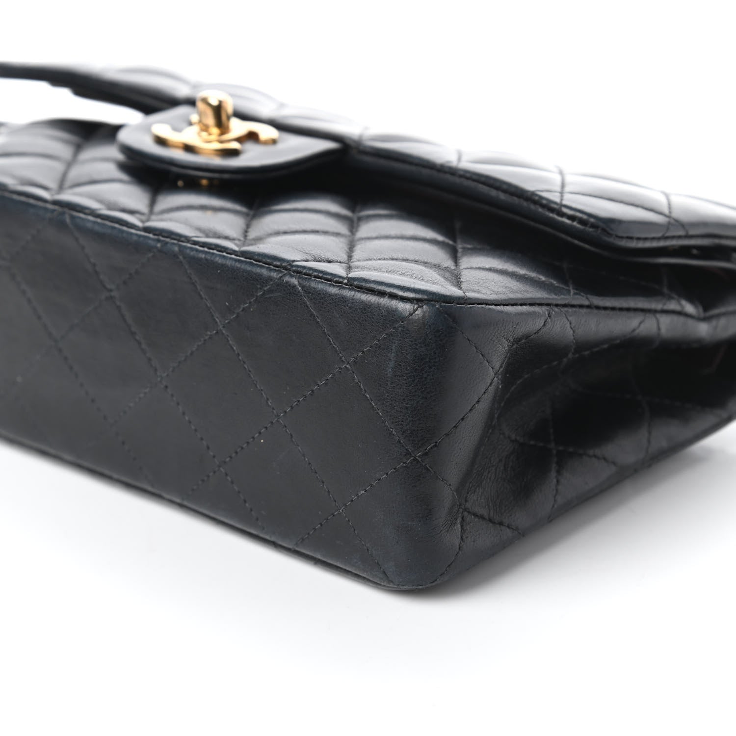 Chanel Lambskin Quilted Small Double Flap Navy 7 of 10