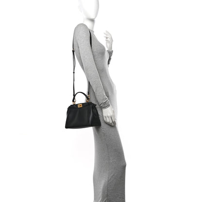 Fendi Nappa Mini Peekaboo Iconic Satchel Black 2 of 12