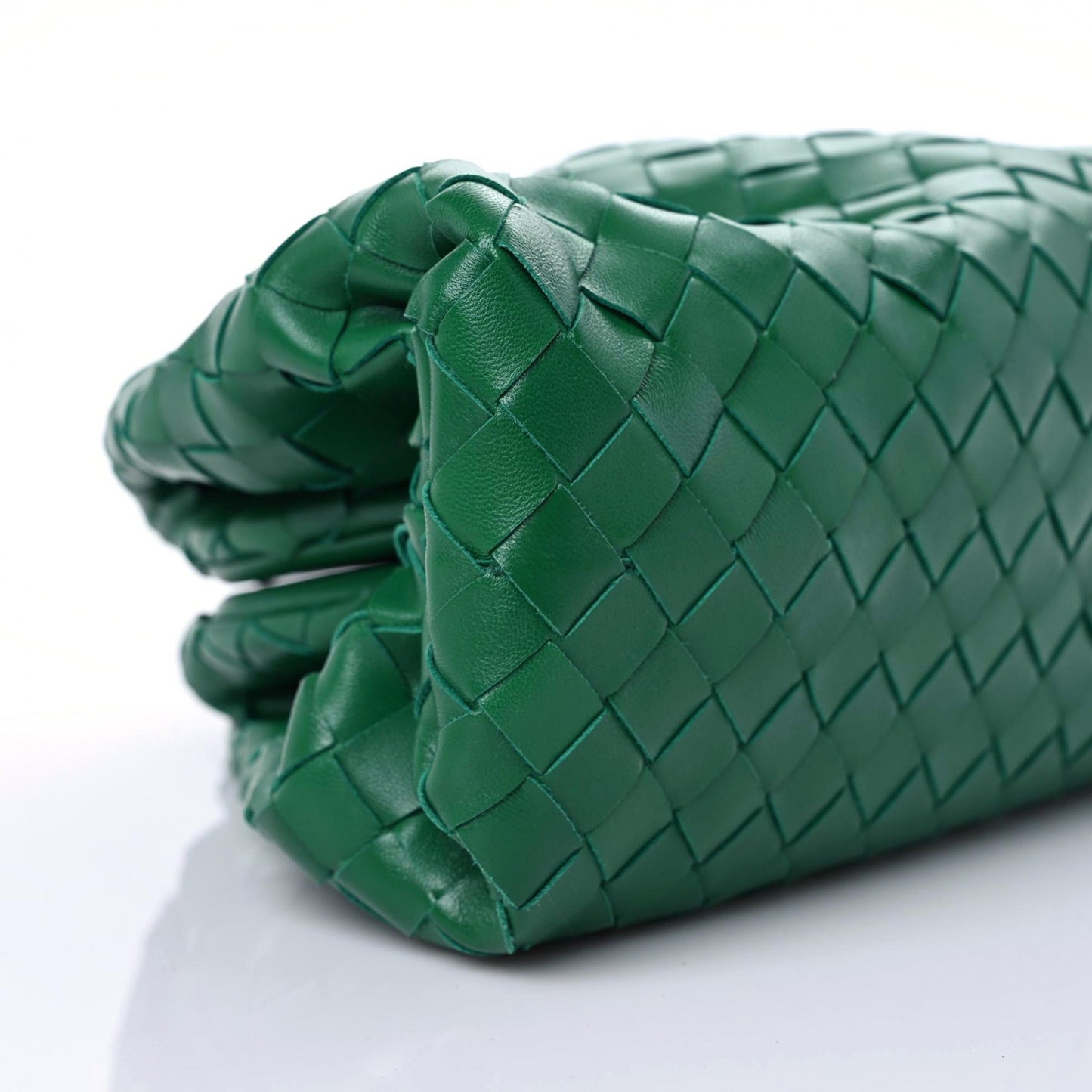 Nappa Maxi Intrecciato The Pouch Oversized Clutch Racing Green