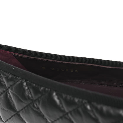 Chanel Aged Calfskin Quilted CC Cap Toe Ballerina Flats 38.5 Black 10 of 13