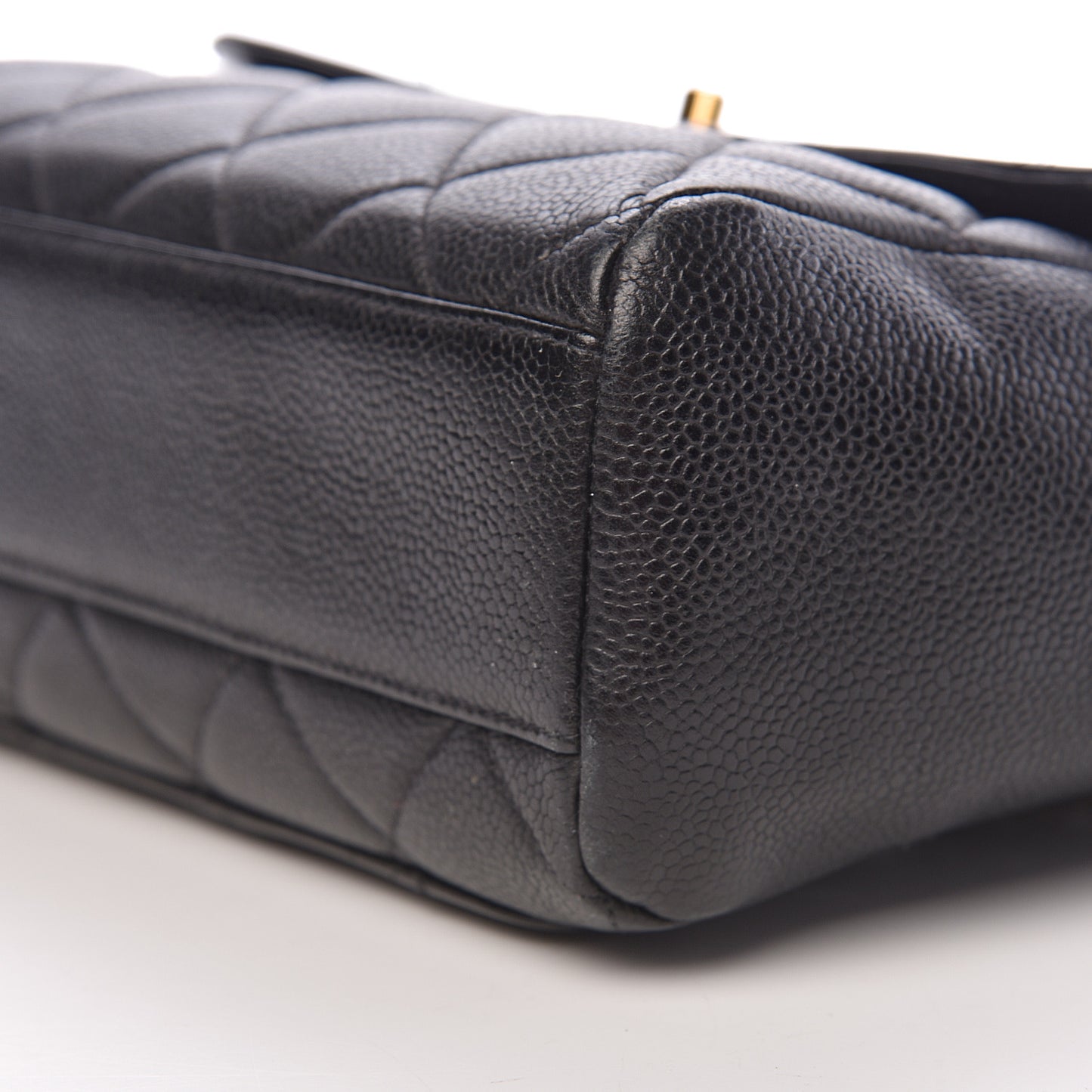 Caviar Quilted Small Single Flap Black