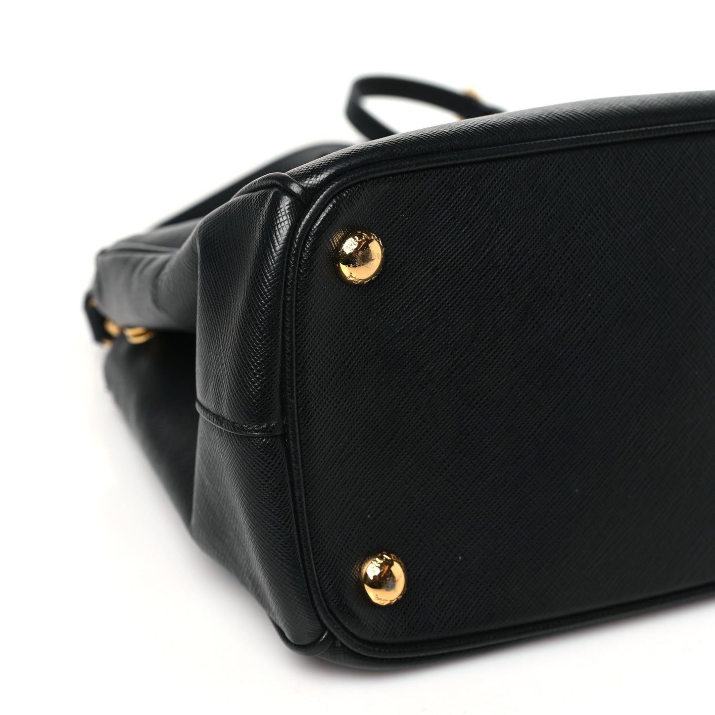 Saffiano Small Galleria Double Zip Tote Black