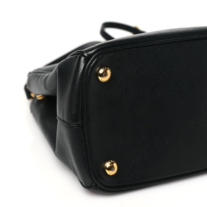 Prada Saffiano Small Galleria Double Zip Tote Black 9 of 15