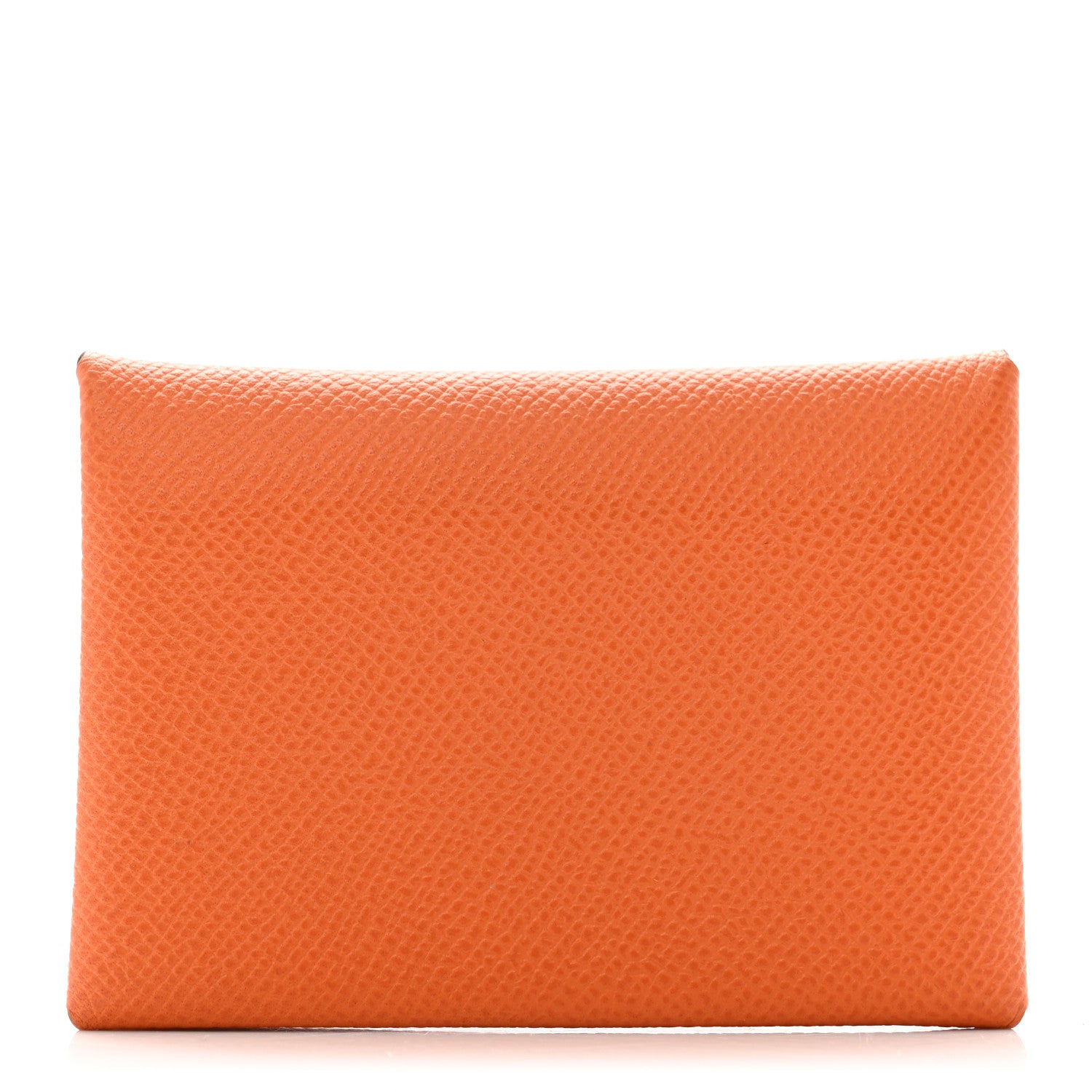 Hermes Epsom Calvi Duo Card Case Orange Lime 1 of 9