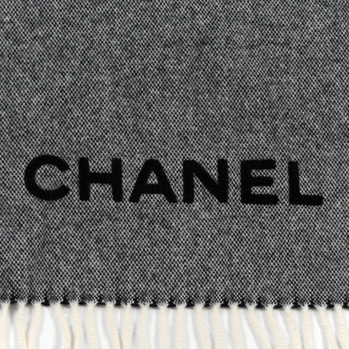 Cashmere CC Fringe Scarf Grey