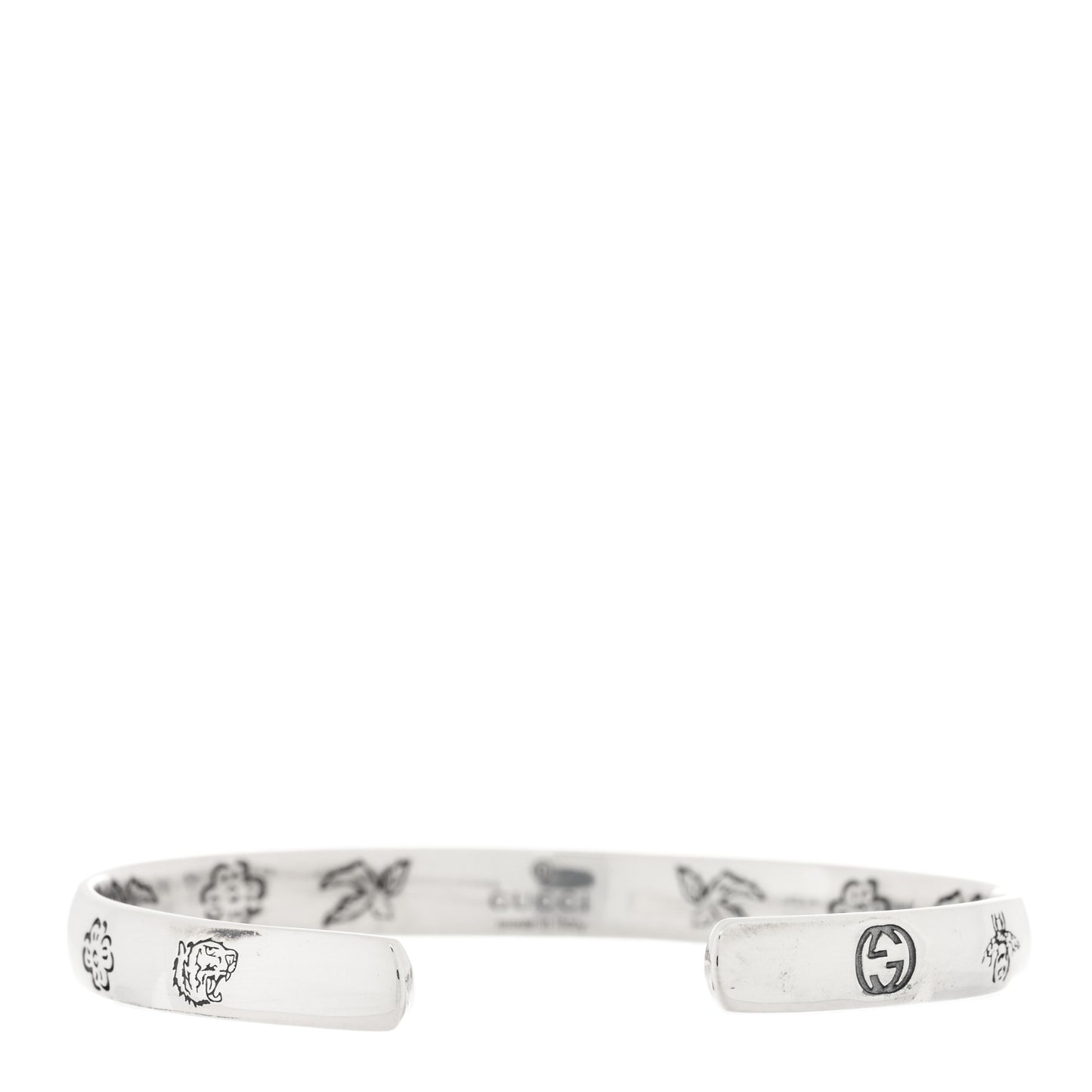 Sterling Silver Narrow Blind for Love Cuff Bracelet