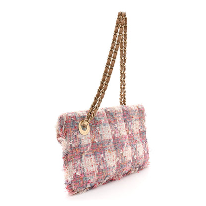 Chanel Tweed Vertical Lock Flap Bag Pink Multicolor 3 of 10