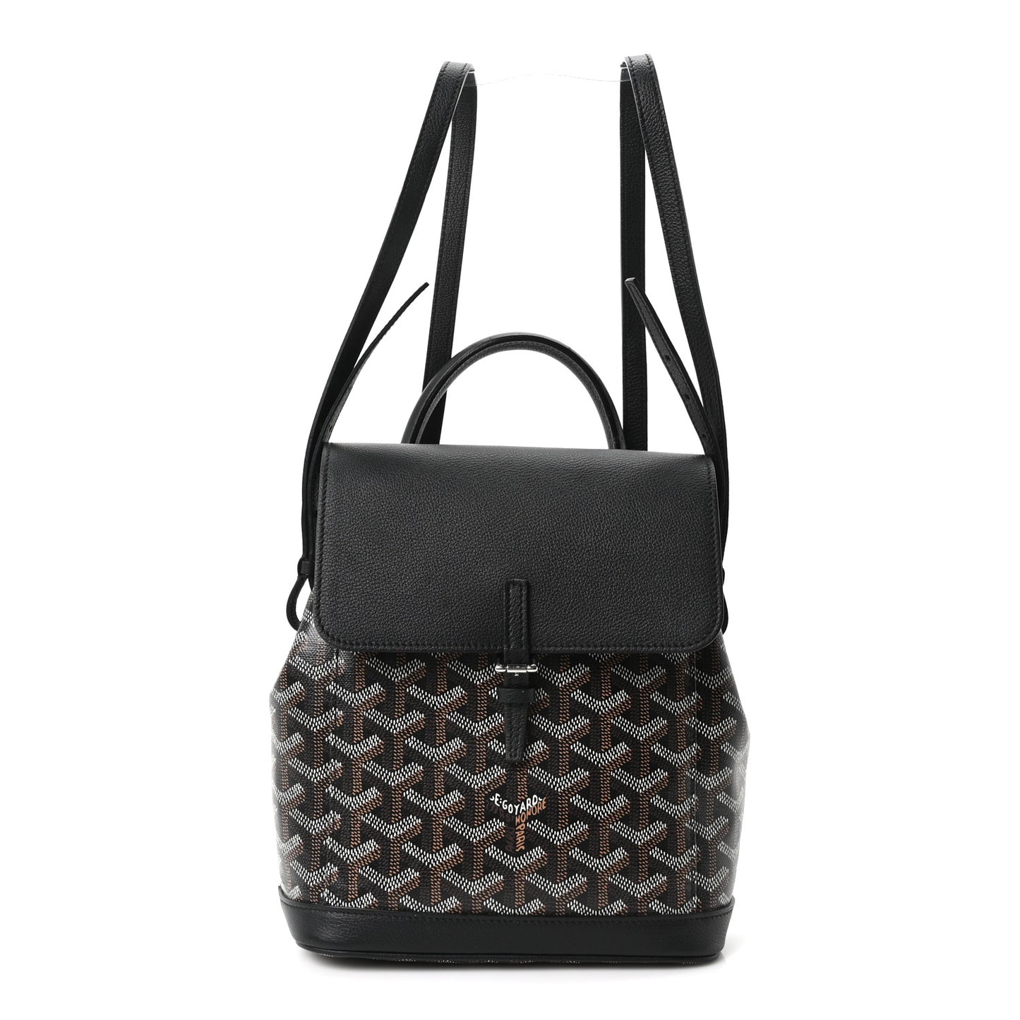 Goyardine Calfskin Mini Alpin Backpack Black