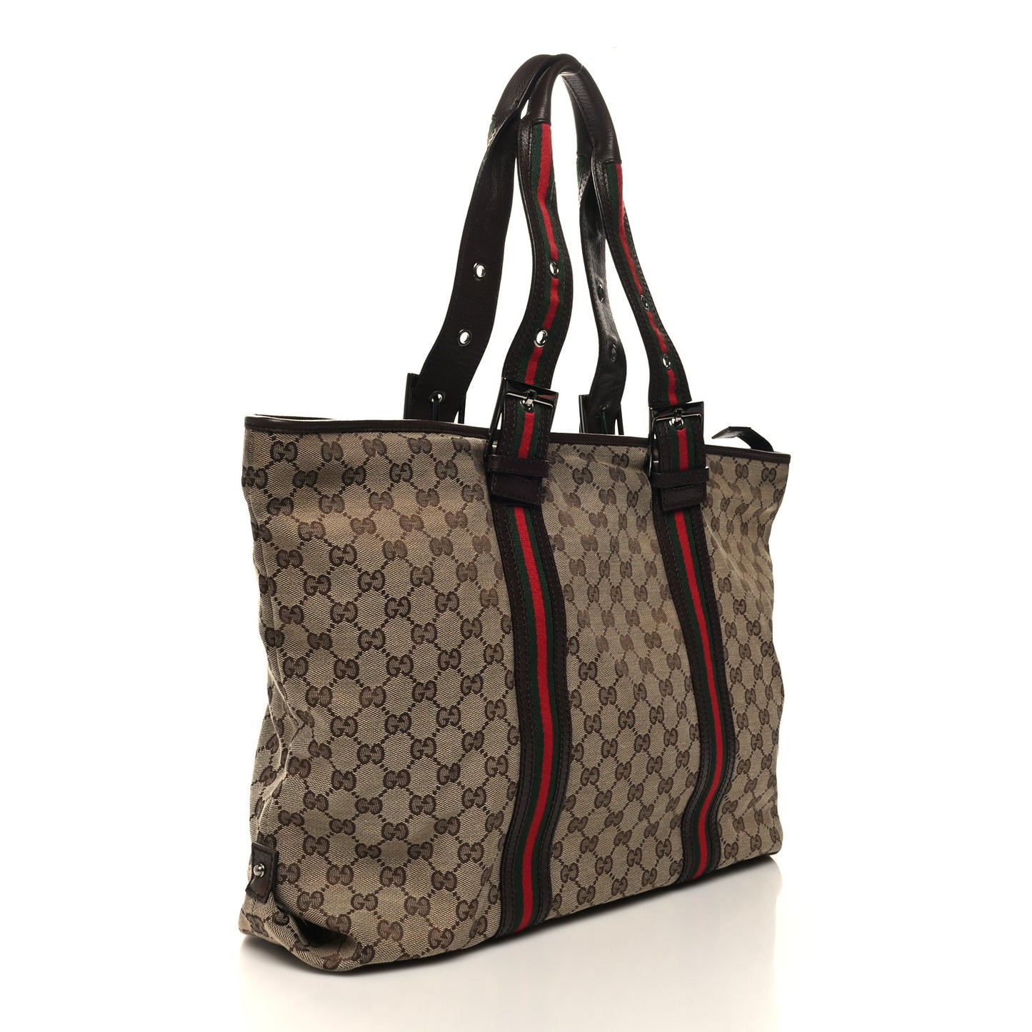 Monogram Web Large Joy Tote Dark Brown