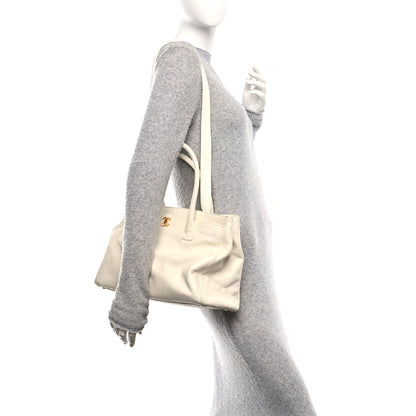 Chanel Caviar Cerf Executive Shopper Tote White 3 of 17