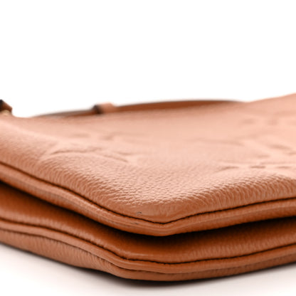 Louis Vuitton Empreinte Monogram Giant Double Zip Pochette Caramel 10 of 11