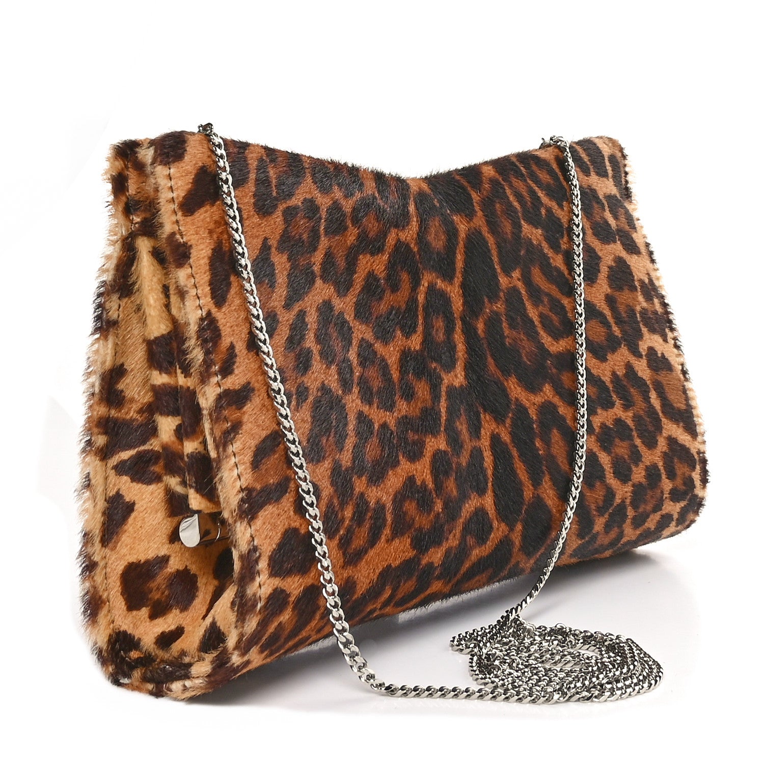 Jimmy Choo Pony Hair Crystal Venus Clutch Leopard 2 of 9