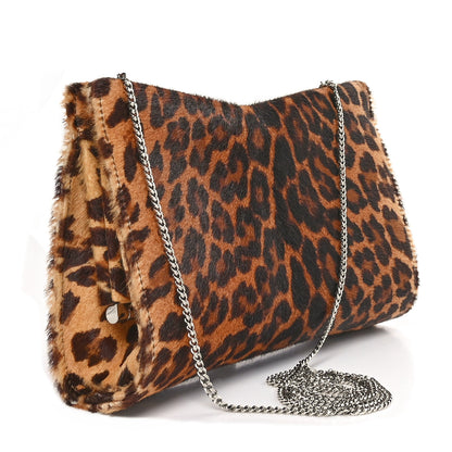 Jimmy Choo Pony Hair Crystal Venus Clutch Leopard 2 of 9