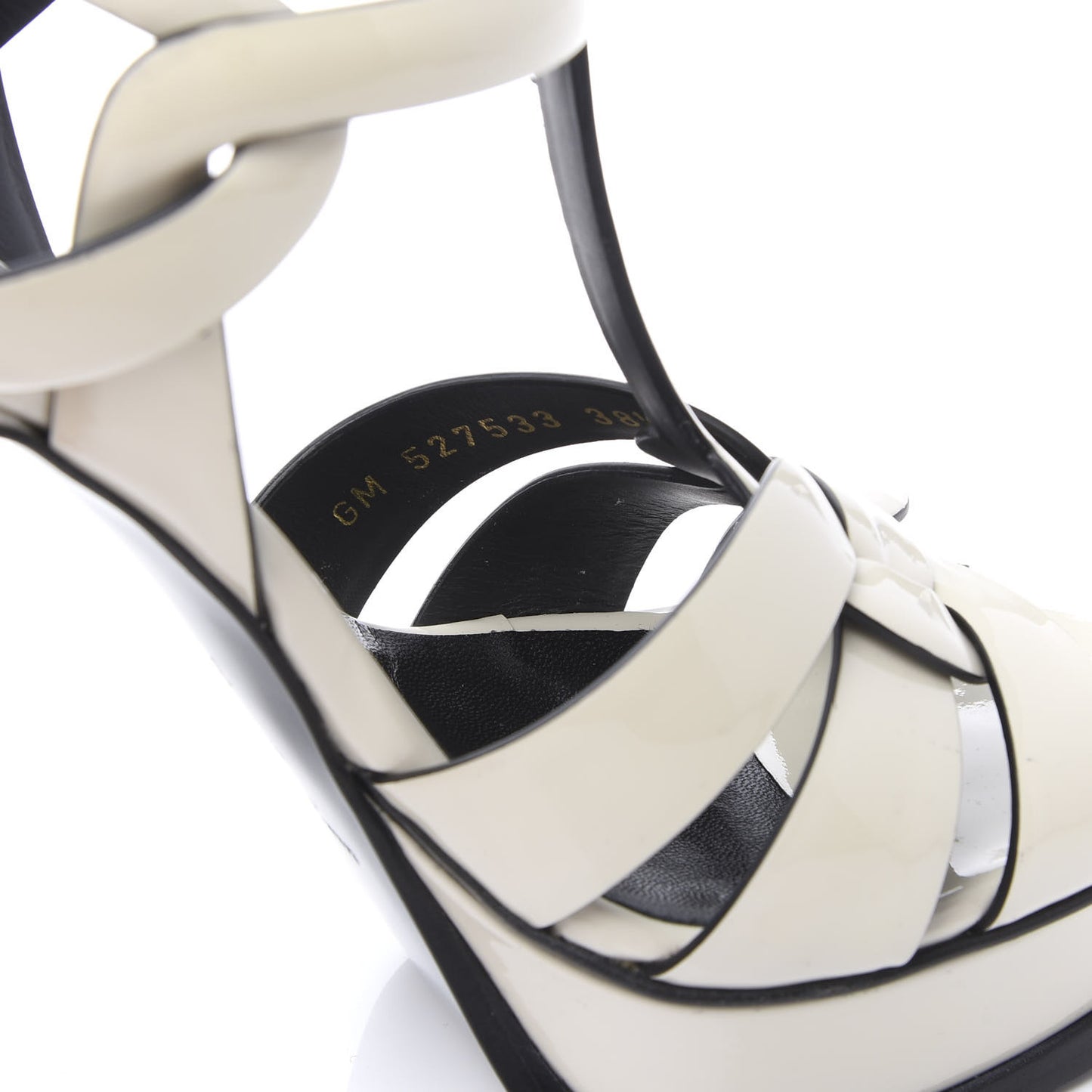 Patent Tribute 105 Platform Sandals 38.5 Ivory