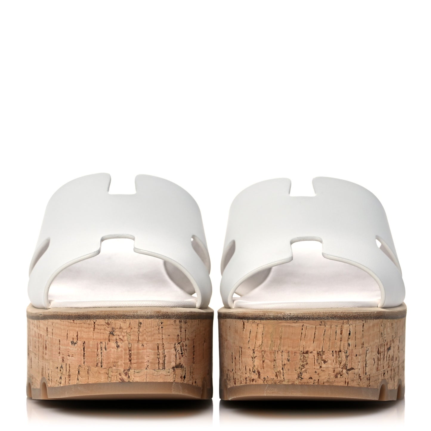 Calfskin Cork Eze 30 Sandals 39 White
