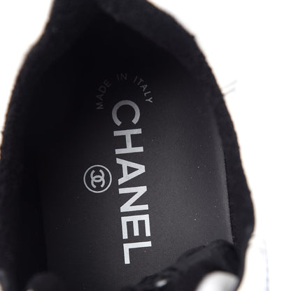 Chanel Calfskin Womens Logo Sneakers 39 White Black 8 of 11