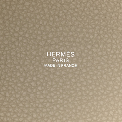 Hermes Taurillon Clemence Picotin Lock 22 MM Beton 6 of 10