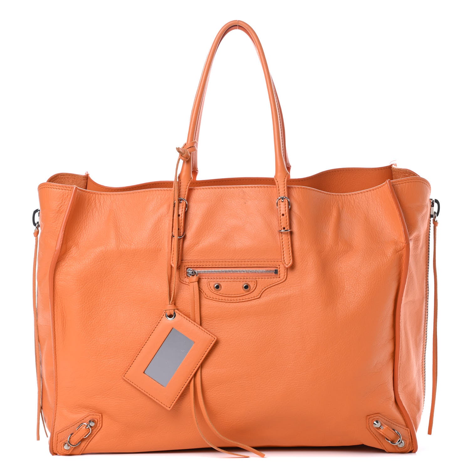 Balenciaga Veau Papier A4 Zip Around Tote Mandarine 1 of 14