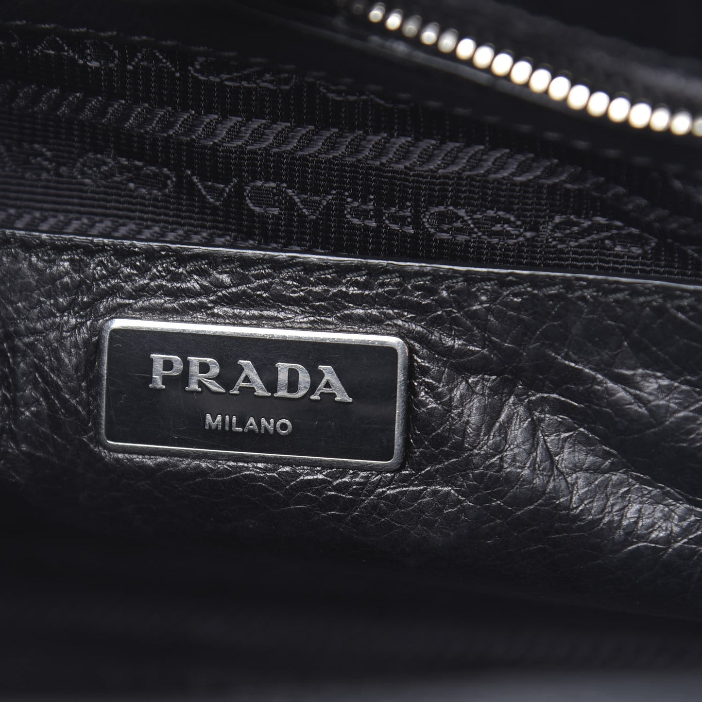 Glace Calf Small Twin Pocket Tote Black