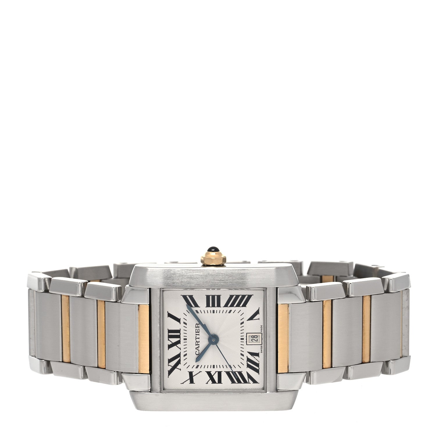 Cartier Stainless Steel 18K Yellow Gold 28mm Tank Francaise Automatic Watch 2 of 4