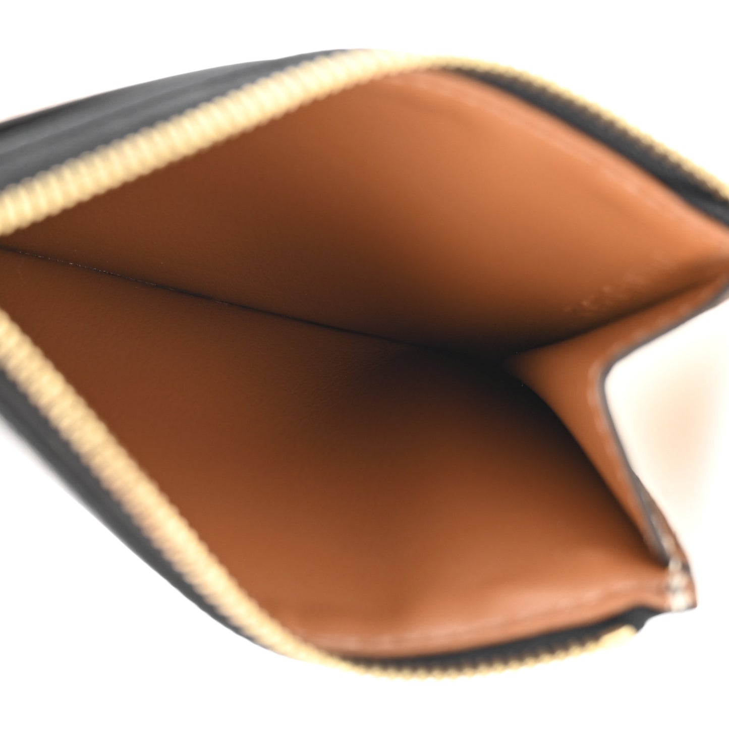 Triomphe Canvas Zipped Card Holder Tan