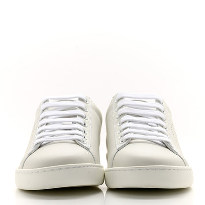 Gucci Calfskin Interlocking G Perforated Womens Ace Sneakers 35 White Grey Sky 2 of 10