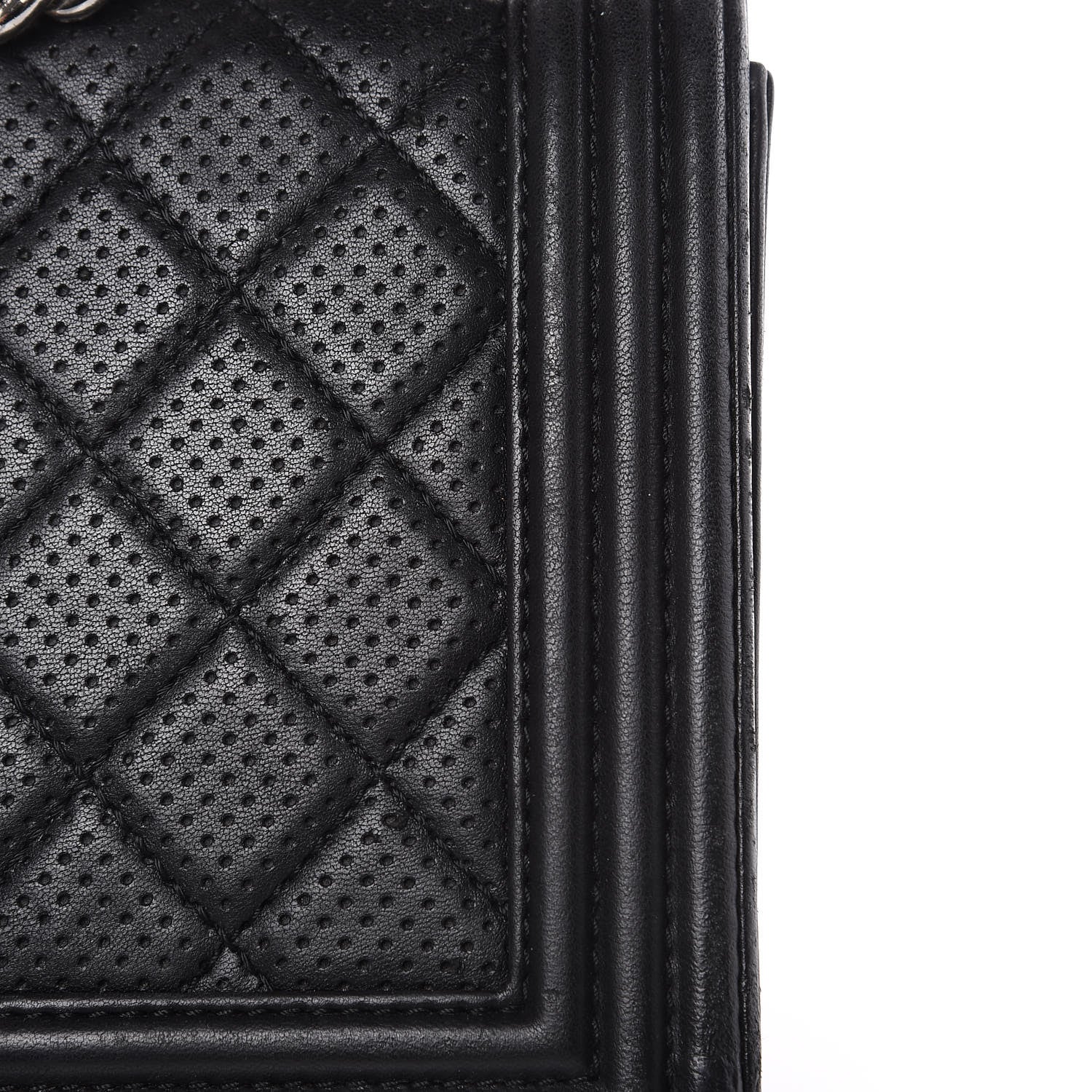Chanel Perforated Lambskin Quilted New Medium Boy Flap Black 14 of 24
