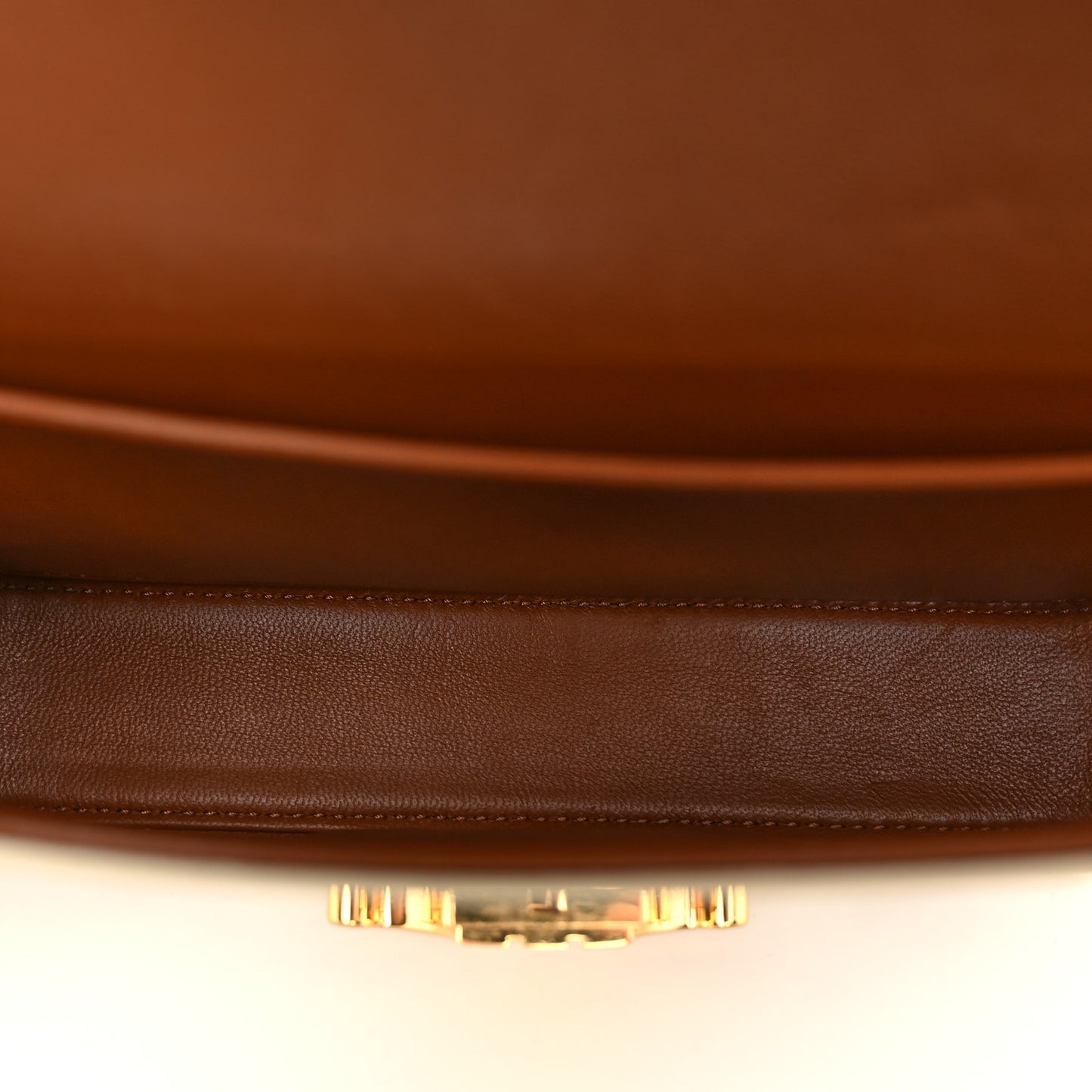 Canvas Calfskin Triomphe Shoulder Bag White