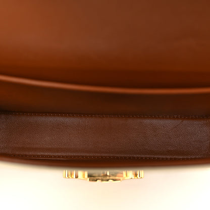 Celine Canvas Calfskin Triomphe Shoulder Bag White 5 of 10