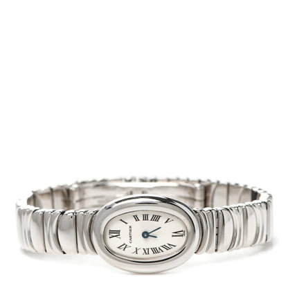 Cartier 18K White Gold 22mm Baignoire Quartz Watch 2 of 5