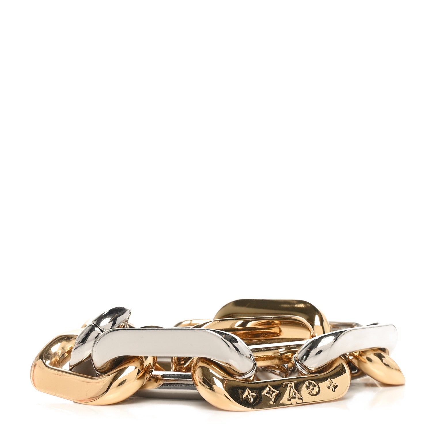 Louis Vuitton Metal Coussin Chain Strap Silver Gold 2 of 3