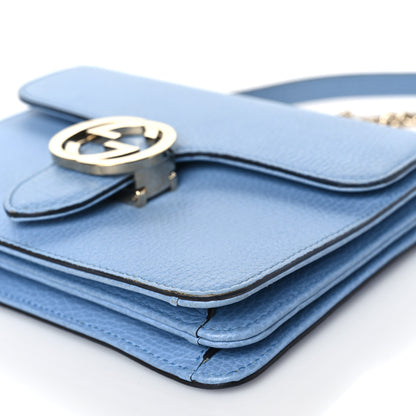 Gucci Dollar Calfskin Small Interlocking G Shoulder Bag Mineral Blue 13 of 16